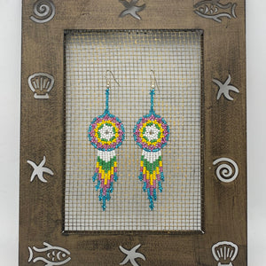 Colorful dream catcher earrings