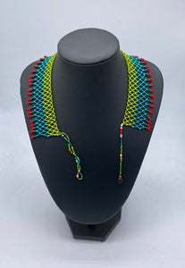 Tri-color beaded necklace