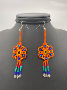 Colorful small dream catcher earrings