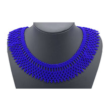 Load image into Gallery viewer, Cobalt blue beaded necklace

