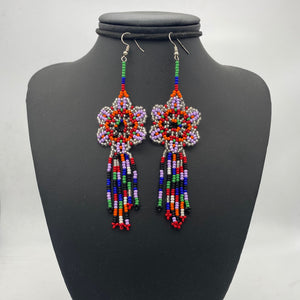 Colorful flower power earrings