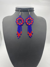 Load image into Gallery viewer, Small floral dream catcher earrings
