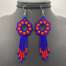 Load image into Gallery viewer, Small floral dream catcher earrings
