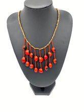 Load image into Gallery viewer, Earthy fiery seed necklace
