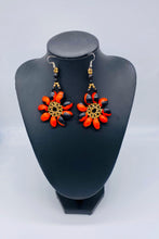 Load image into Gallery viewer, Stunning multi strand red seed necklace with matching earrings
