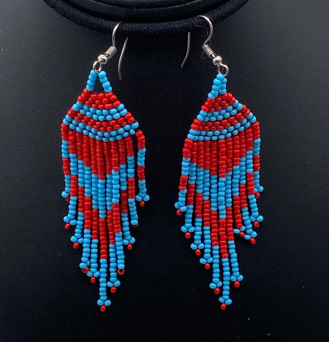 Blue and red dangle