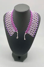 Load image into Gallery viewer, Lavender and white layered beaded necklace
