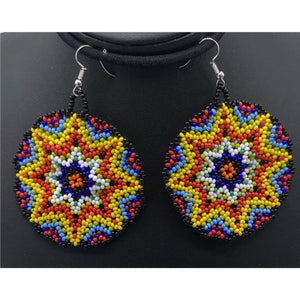 Multi colored cosmic starburst earrings